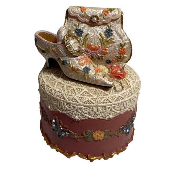 Popular Imports Music Box Shoe Purse Titanic My Heart Will Go On 3" Tall - Picture 1 of 8